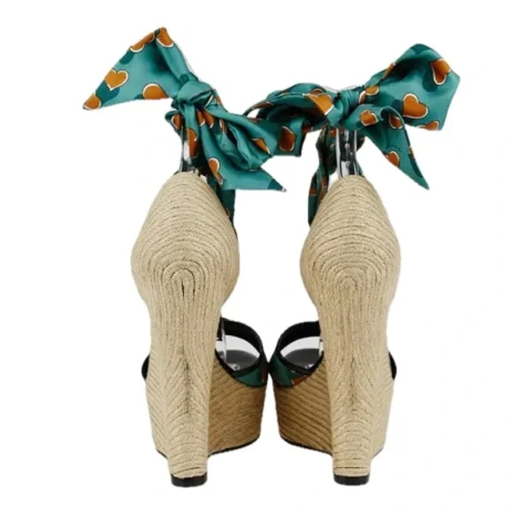 AUTHENTIC GUCCI RUNWAY WEDGE SANDALS - Picture 15 of 17